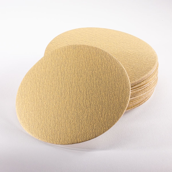 Uneeda 5 in Dia, No Holes, Aluminum Oxide, 400 Grit, Coated Type M